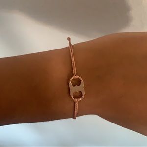 TORY BURCH ROSE GOLD EMBRACE AMBITION BRACELET